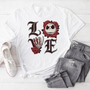 Jack Skeleton White Graphic Tee